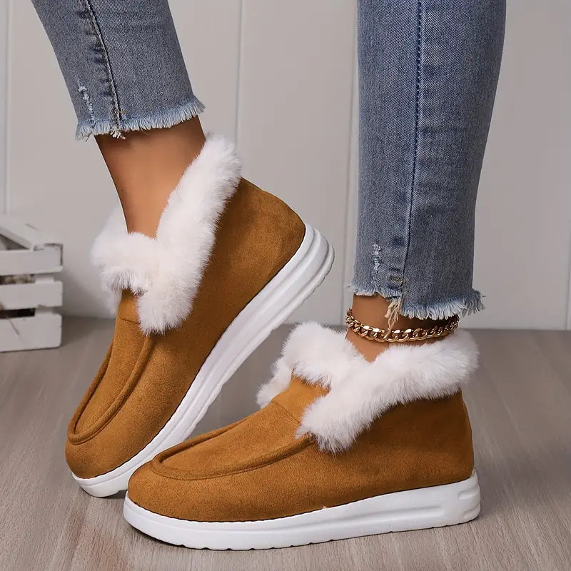 Fluffy snow boots best sale