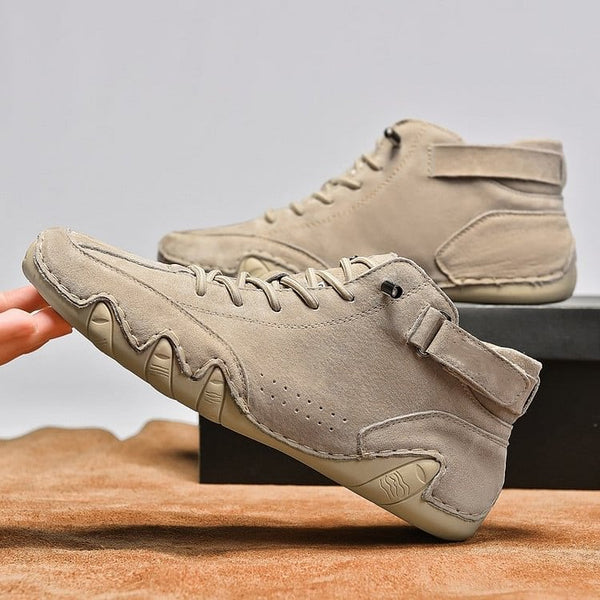 Marcelo - Suede Boots with Velcro Closure