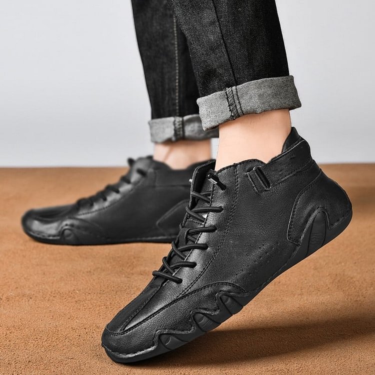 Marcelo - Suede Boots with Velcro Closure