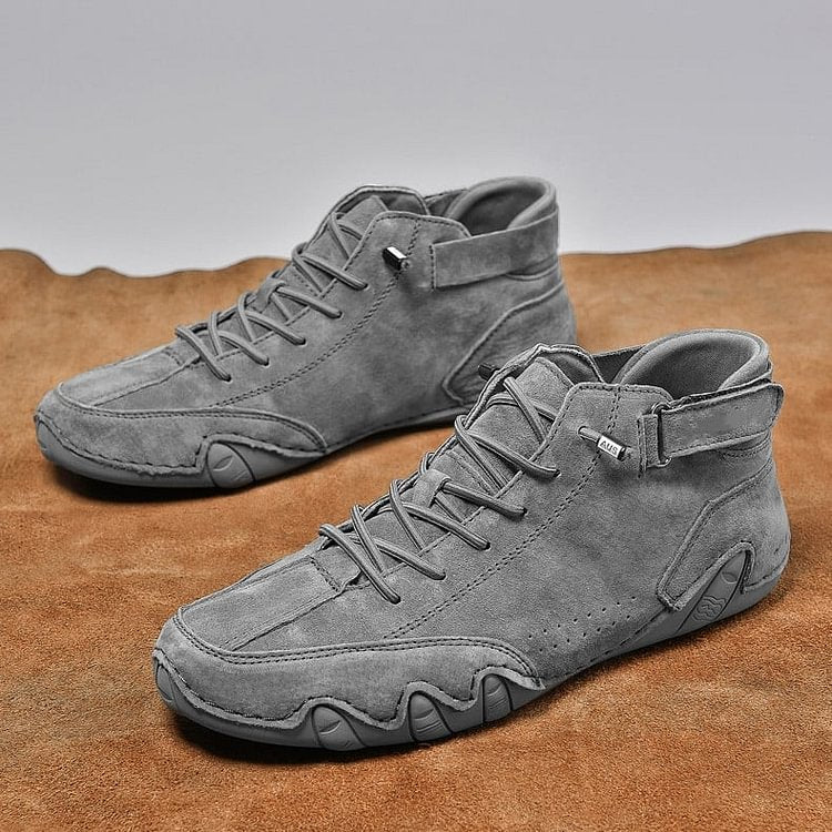 Marcelo - Suede Boots with Velcro Closure