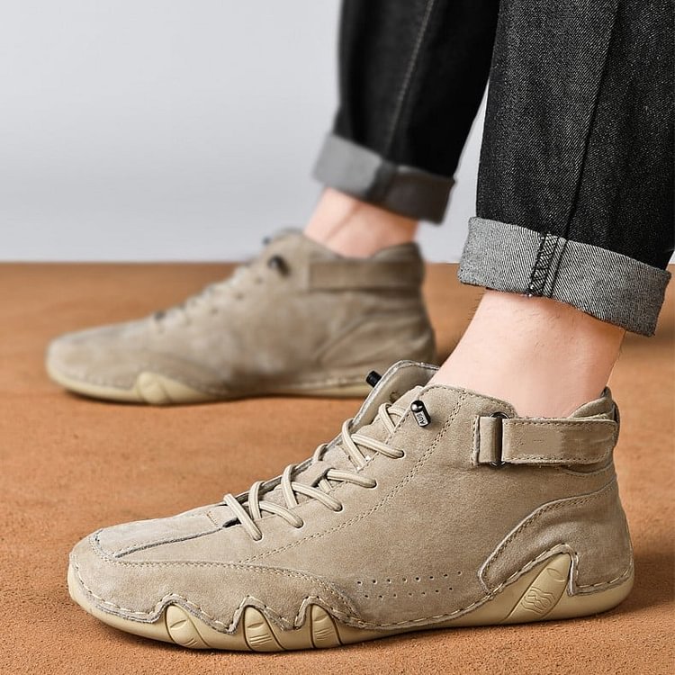 Marcelo - Suede Boots with Velcro Closure