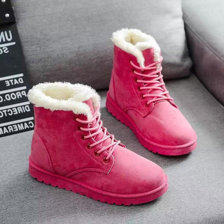 Aspen - Chic Warm Lace Up Winter Boots